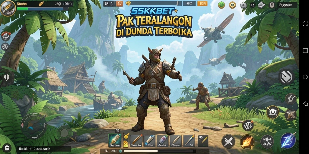 Gameplay 55KBET yang penuh aksi dalam dunia terbuka.
