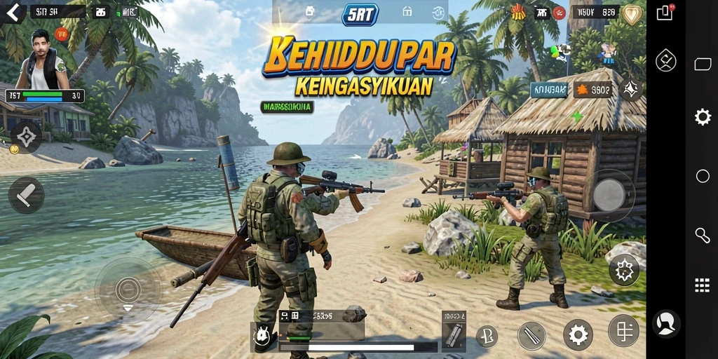 Tampilan gameplay <strong>5RT</strong> yang seru dan interaktif dalam simulasi kehidupan.