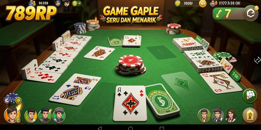 Screenshot utama 789RP menampilkan keseruan bermain Gaple.