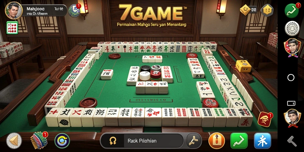 Tampilan menarik dari gameplay Mahjong 7GAME yang menantang.