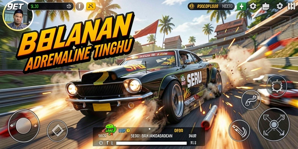 Gameplay Racing yang memukau dan mendebarkan di 9ET.
