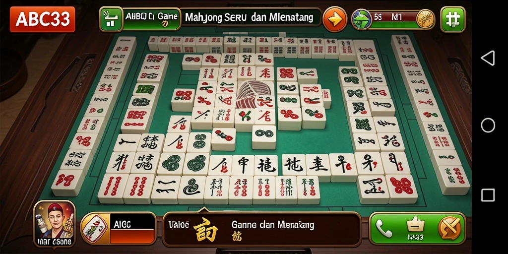 Tampilan gameplay seru di ABC33 dengan Mahjong.