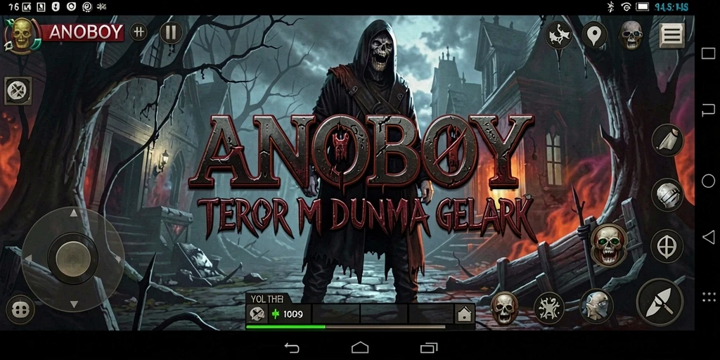 Screenshot ANOBOY menampilkan suasana horror yang mencekam.