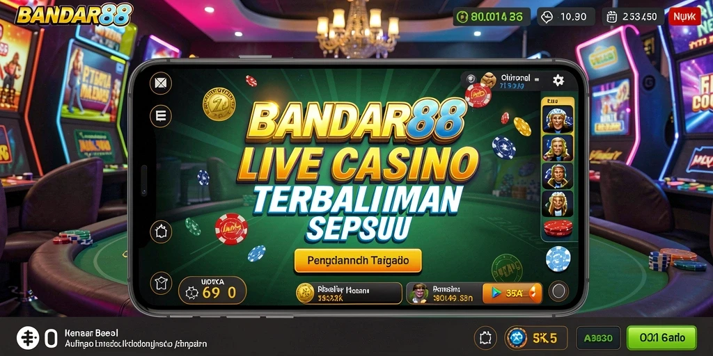 Tampilan menarik dari permainan Live Casino BANDAR88 yang menegangkan.