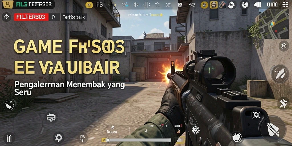 Tampilan gameplay FPS yang intens dan penuh aksi.