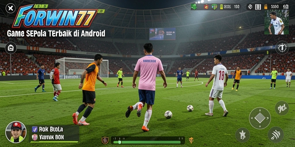 Gameplay seru dari FORWIN77 dengan grafis sepak bola yang menawan.