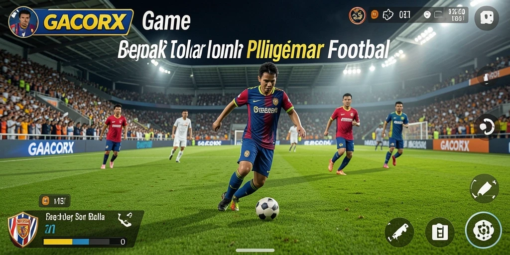 Tampilan gameplay GACORX yang menegangkan dalam pertandingan sepak bola.