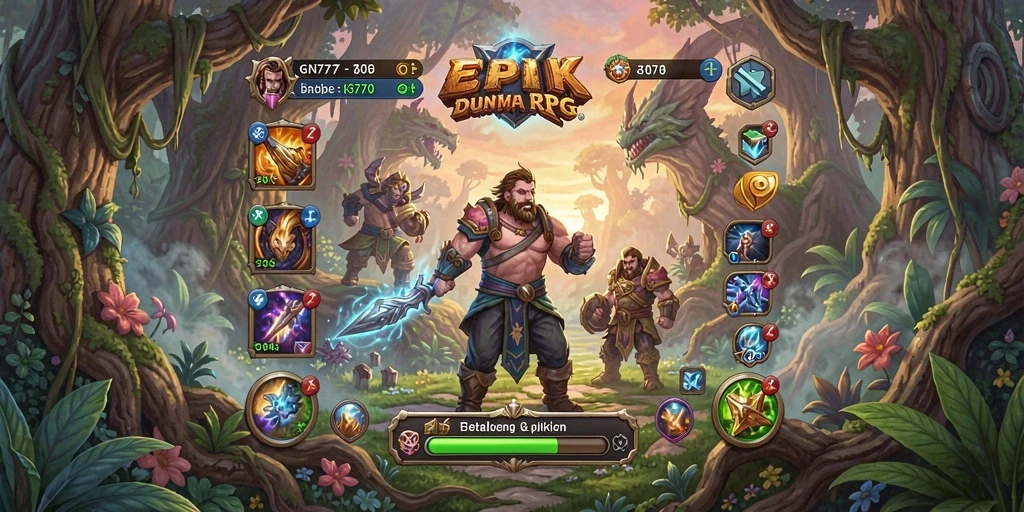 Screenshot gameplay GN777 dengan aksi seru di dunia RPG.