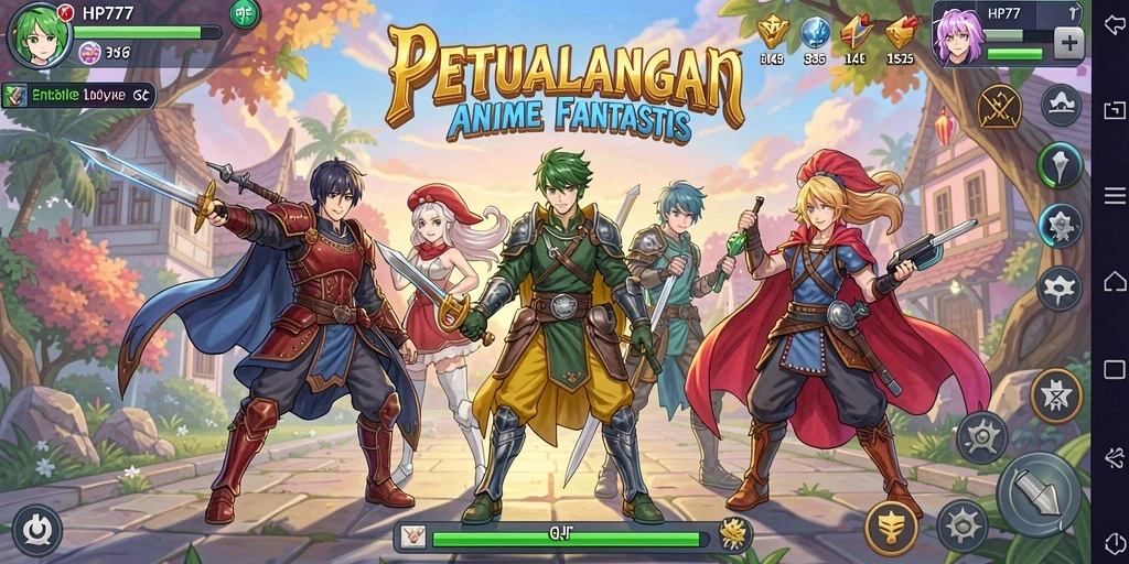 Tampilkan gameplay seru dengan karakter Anime yang dinamis dan menakjubkan.