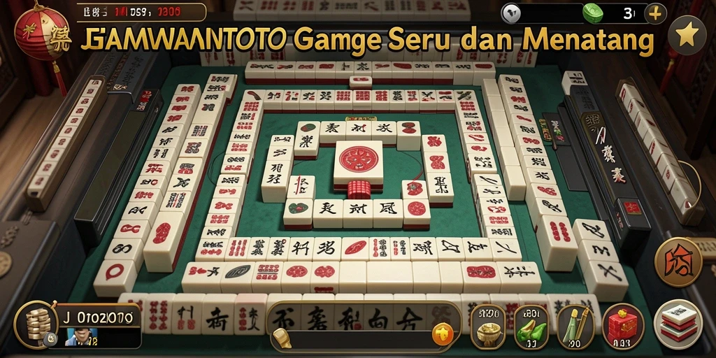 Gameplay JUTAWANTOTO dengan ubin Mahjong yang menarik.