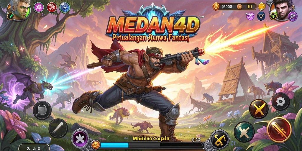 Tangkapan layar dari gameplay seru MEDAN4D memperlihatkan pertempuran aksi yang epik.