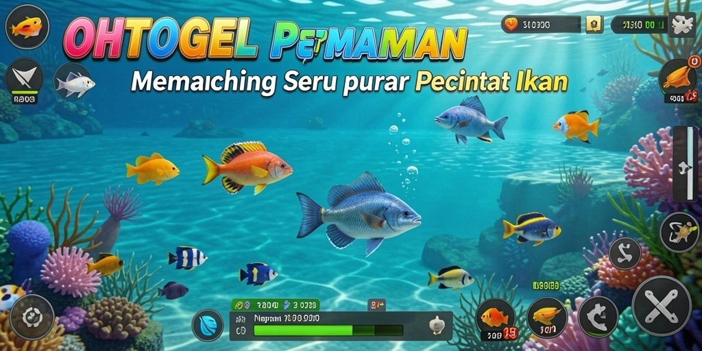 Tampilan gameplay seru dengan pengalaman memancing yang mendebarkan.