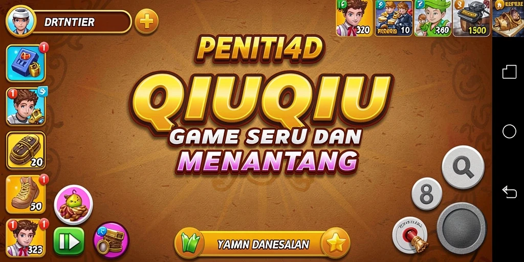 Tampilan gameplay QiuQiu di PENITI4D yang menawan.
