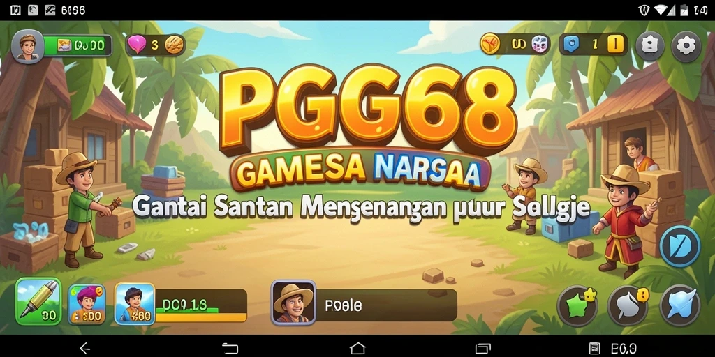 Tangkapan layar gameplay PGG68 yang menampilkan momen santai dan seru.