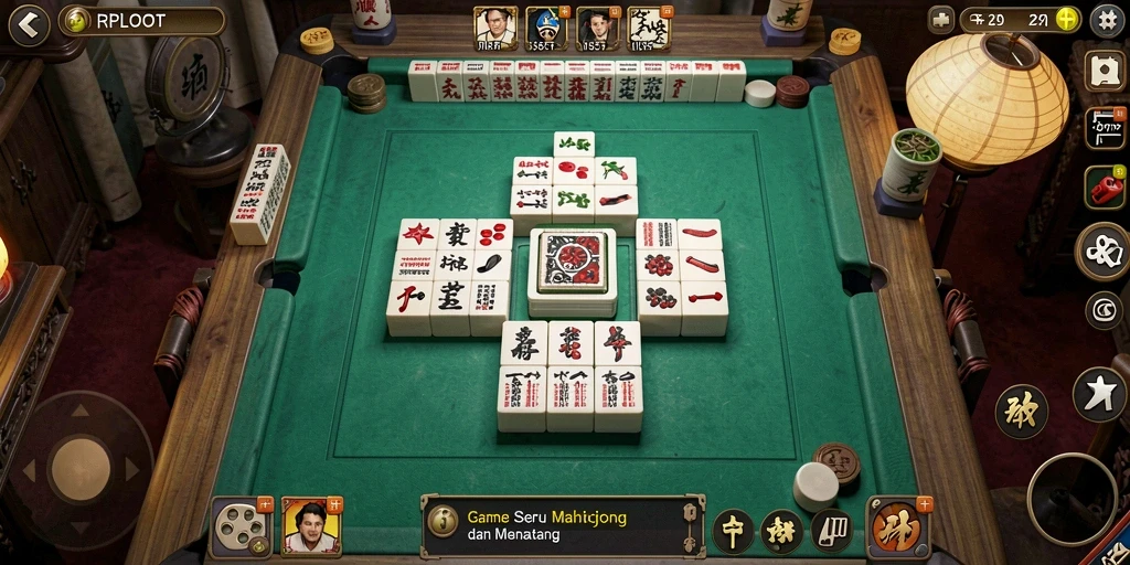 Tampilan gameplay seru dan menantang dari RPLOOT saat bermain Mahjong.