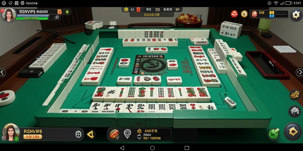 Tampilan gameplay seru RSNVIP8 dalam permainan Mahjong.