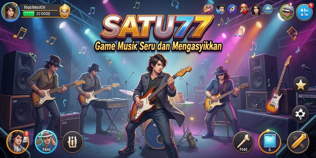 Gameplay SATU77 menampilkan pemain yang menikmati permainan musik interaktif.