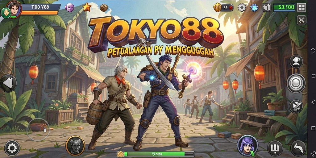 Tampilan gameplay menarik dari TOKYO88 dengan aksi RPG yang mendebarkan.