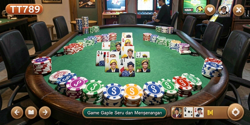 Tampilan gameplay seru Gaple di TT789.